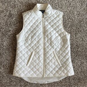 Karen Scott Sport White Quilted Vest Women’s Small Lightweight Zip Up Soft